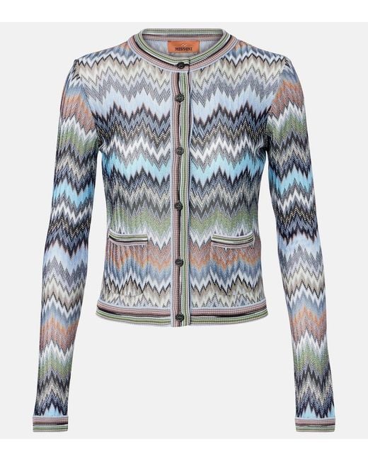 Missoni Blue Zigzag Cardigan