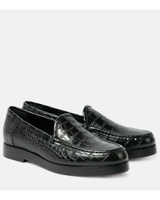 Manolo Blahnik Black Loafers Dinelio Aus Leder