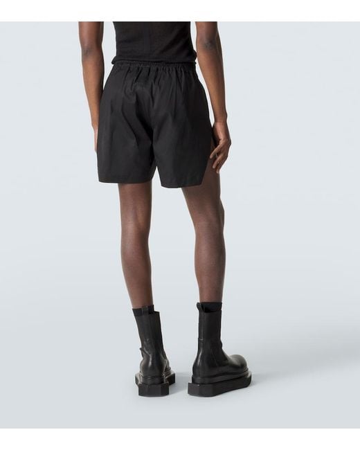Rick Owens Black Cotton Jersey Shorts for men