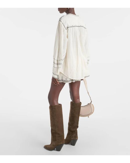 Blusa Pelson in cotone di Isabel Marant in Natural