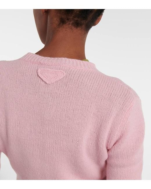 Prada Pink Cashmere Cardigan