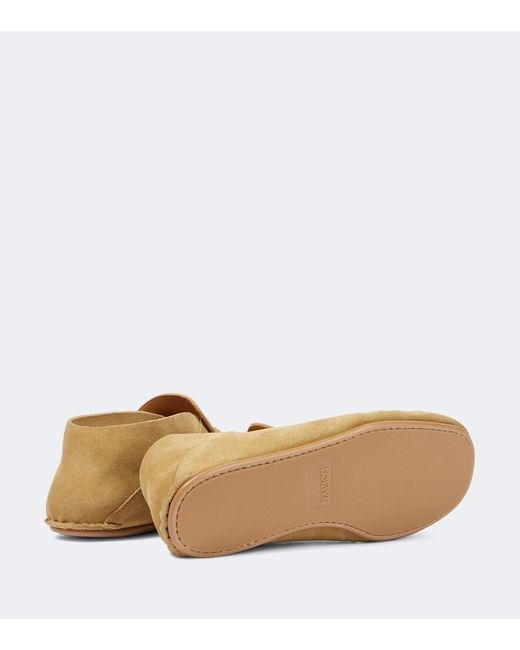 Loewe Natural Suede Moccasins for men