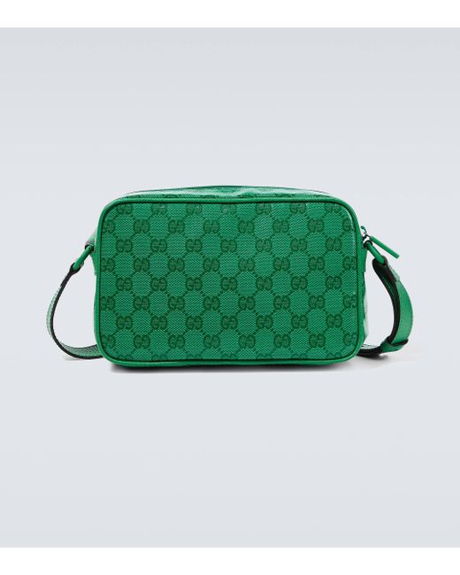 Gucci Green GG Crystal Mini Crossbody Bag for men
