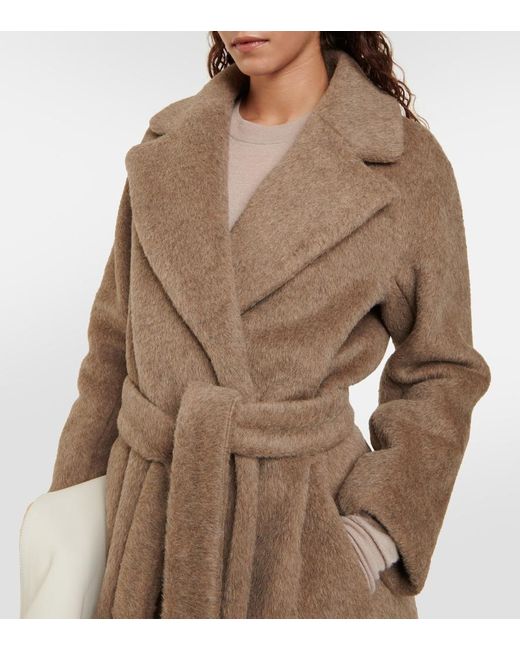 Max Mara Zucchero Wool And Alpaca Coat in Brown | Lyst