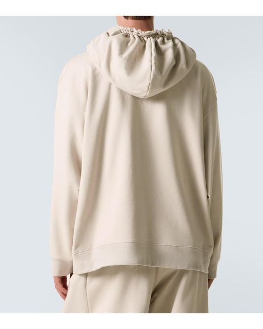 Dries Van Noten Natural Cotton Jersey Hoodie for men