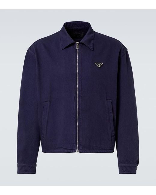 Prada Blouson Aus Denim in Blue für Herren