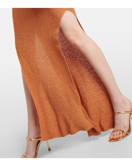 AYA MUSE White Eyre Scarf-Detail Maxi Dress