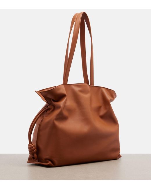 Loewe Brown Flamenco Large Leather Clutch