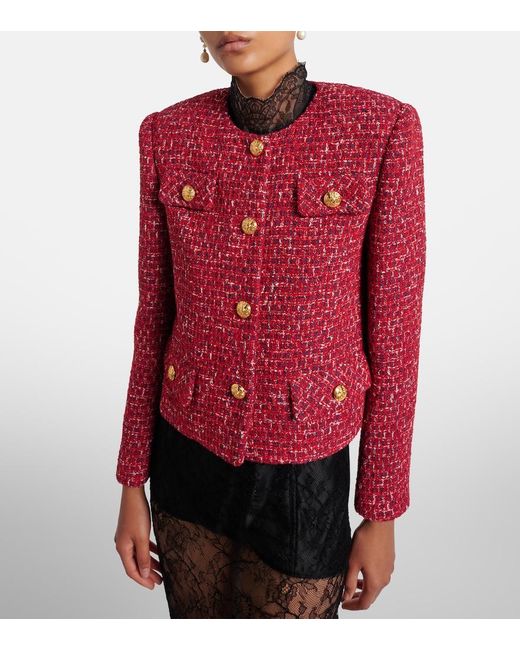 Valentino Red Tweed Jacket