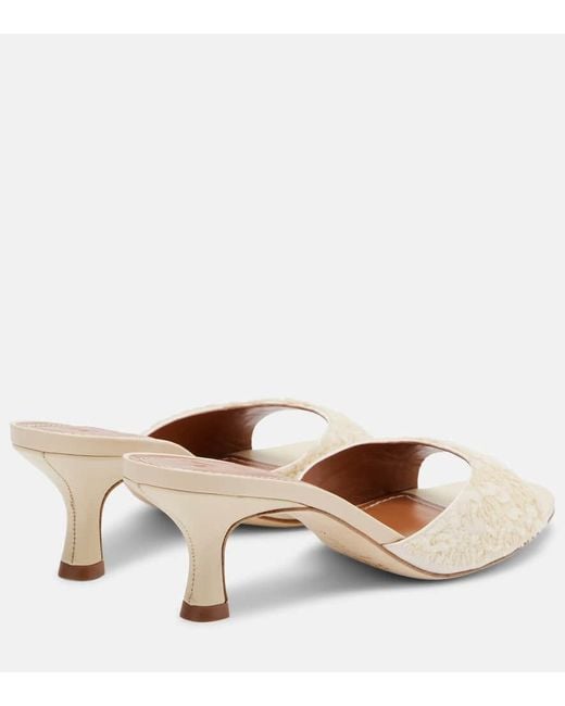 Staud Natural Brigitte Sequined Mules