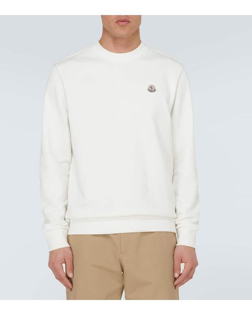 Moncler Sweatshirt aus Baumwolle in White für Herren