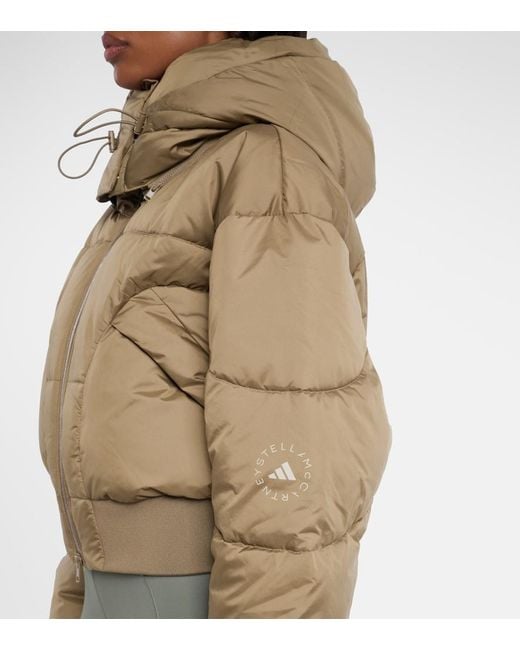 Adidas By Stella McCartney Natural Hooded Cropped Jacket