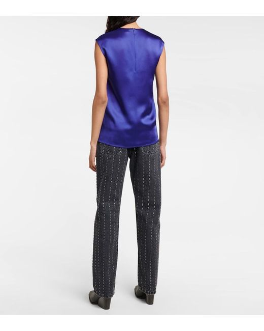 Stella McCartney Blue Satin Top