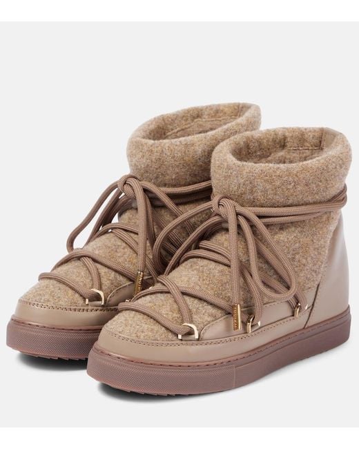 Botas De Nieve Felt Wedge Inuikii de color Brown