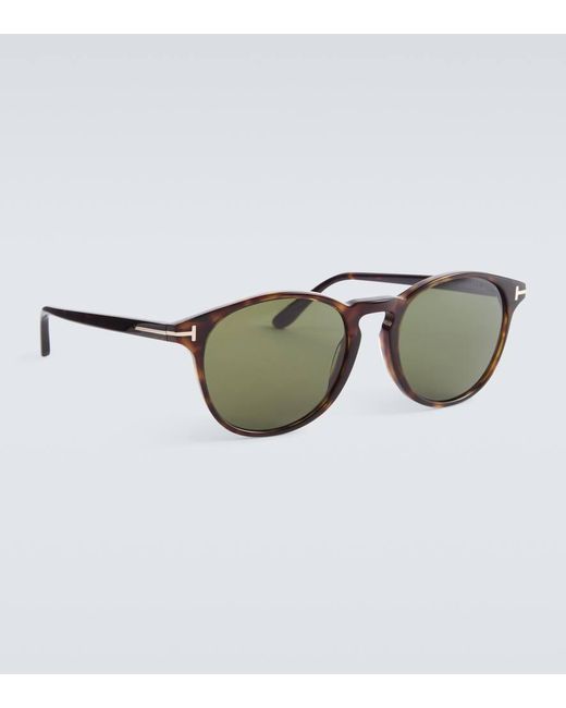 Gafas de sol redondas Lewis Tom Ford de hombre de color Brown