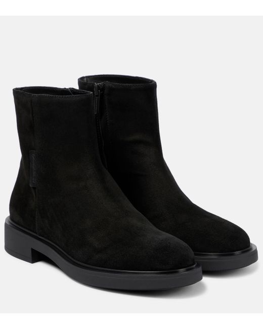 Gianvito Rossi Black Lexington Suede Ankle Boots