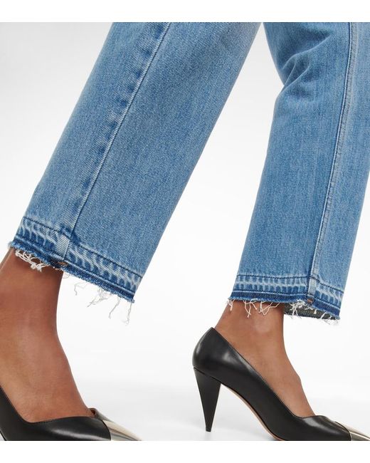 Isabel Marant Blue Belden High-rise Slim-fit Pants