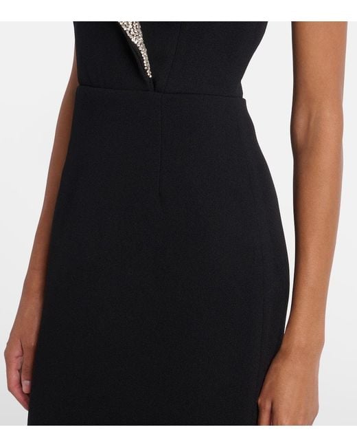 Rebecca Vallance Black Maxikleid Mit Kristallen