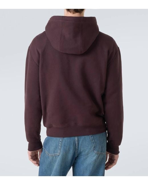 Saint Laurent Hoodie Aus Baumwolle in Purple für Herren