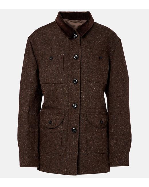 Blazé Milano Brown Lokai Wool And Silk-Blend Jacket