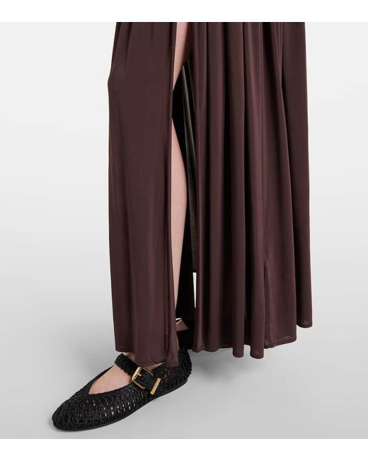 Abito Lungo Illuminate Arricciato di Zimmermann in Brown