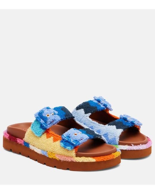 Missoni Blue Clea Zigzag Terry Sandals