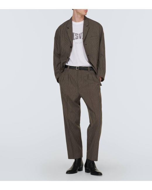 Visvim Gray Mccloud Santome Wool-blend Straight Pants for men