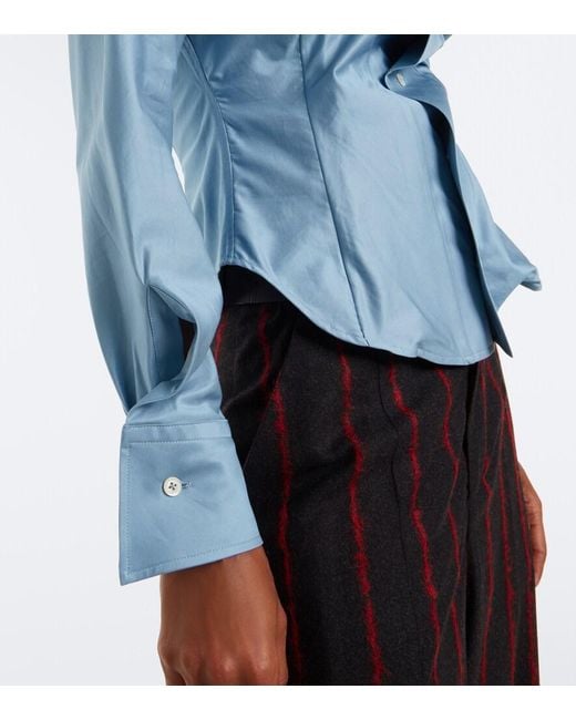 Vivienne Westwood Blue Cotton Poplin Shirt