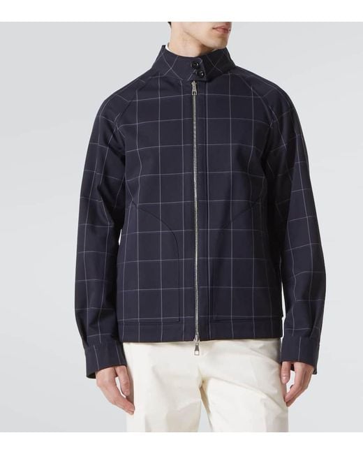 dunhill Men's Blue Reversible Cotton Herrington Jacket casual jackets