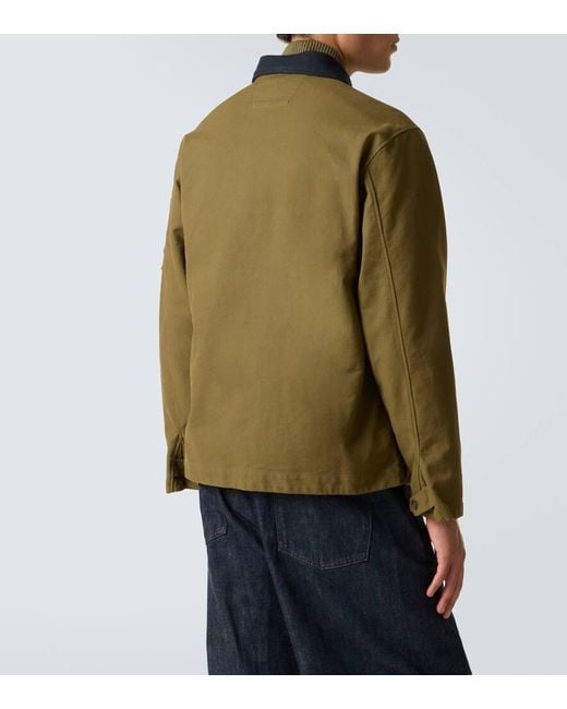 C P Company Green Lens Cotton-Blend Overshirt for men