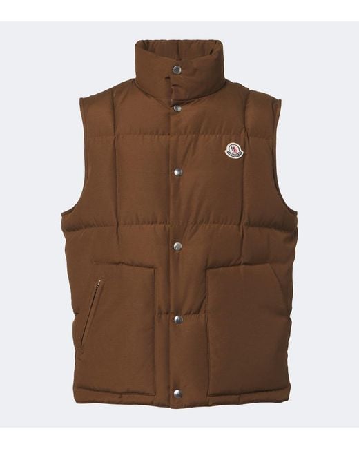Chaleco De Plumas Moncler de hombre de color Brown