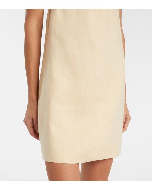 Posse Natural Pamela Belted Linen Minidress