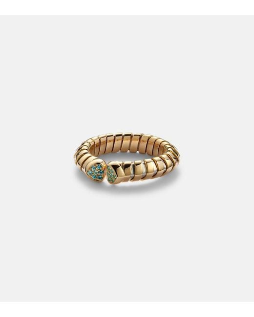 Marina B White Trisolina 18Kt Ring With Tourmalines