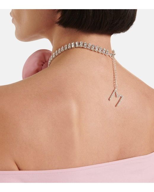 Choker Con Applicazione Floreale di Magda Butrym in Pink