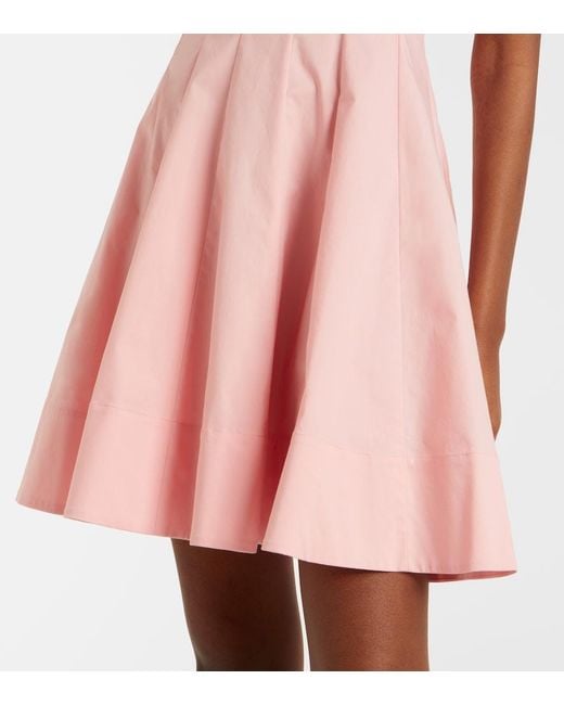 Staud Pink Wells Cotton Minidress