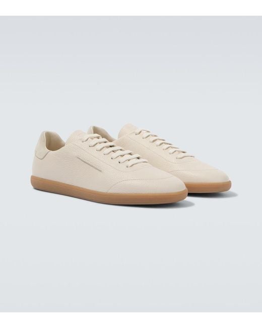 Zegna White 232 Leather Sneakers for men