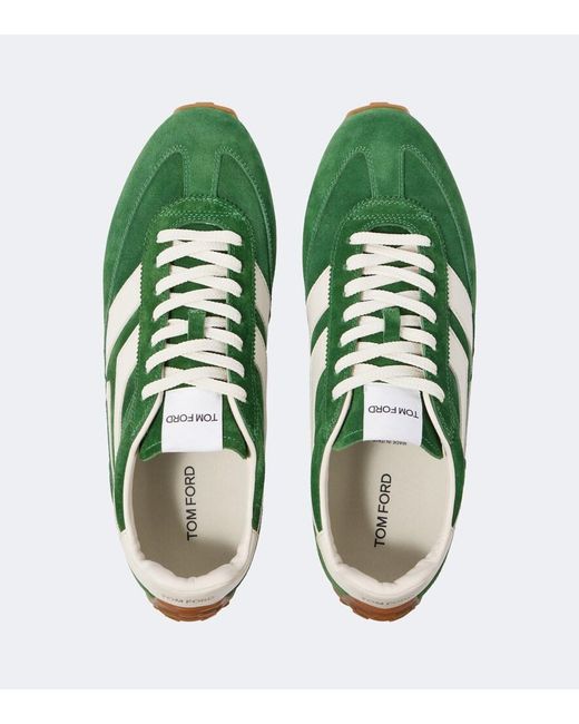 Tom Ford Green Mick Suede Sneakers for men