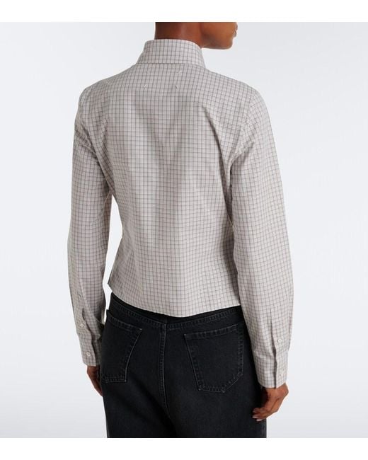 Maison Margiela Gray Checked Cotton Shirt