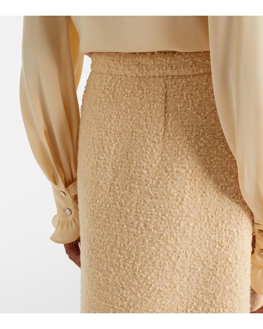 Valentino Natural Vgold Wool-Blend Tweed Miniskirt