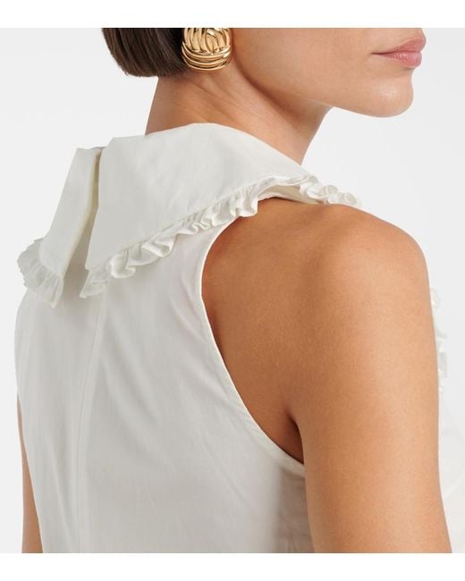 ShuShu/Tong White Ruffled Cotton Top