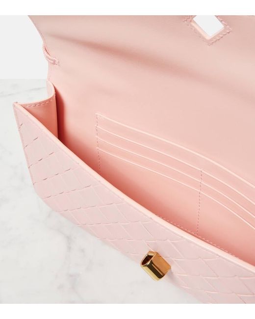 Bottega Veneta Pink Clutch Andiamo Aus Leder