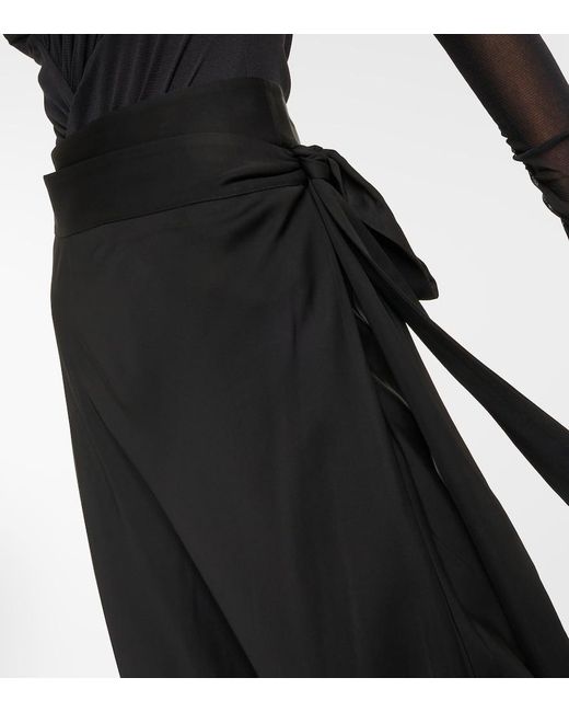 Falda larga Krisa de saten Diane von Furstenberg de color Black
