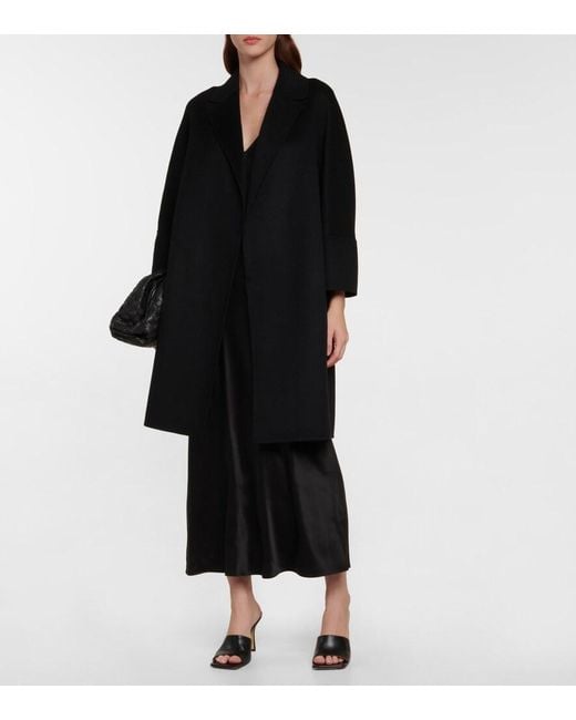 Max Mara Black Arona Wool Coat