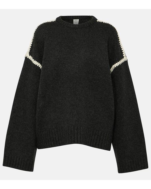 Totême  Black Pullover aus Wolle und Kaschmir