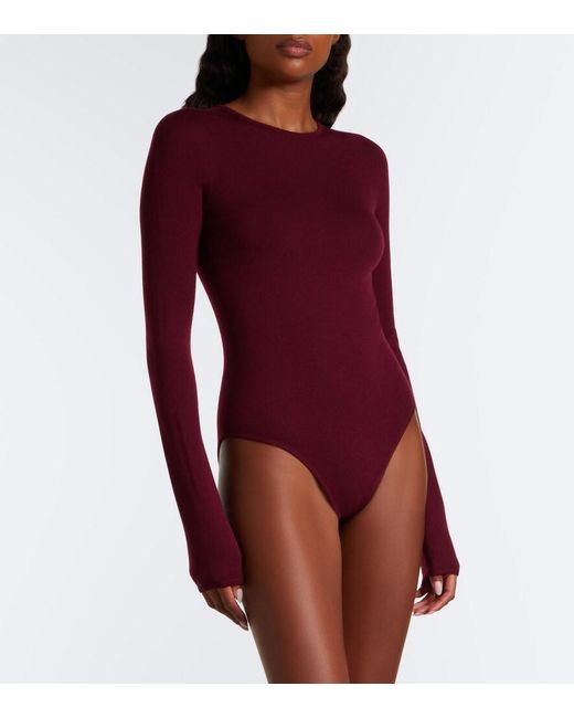 Alaïa Purple Wool Bodysuit