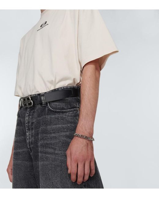 Bracelet BB en laiton Balenciaga pour homme en coloris White