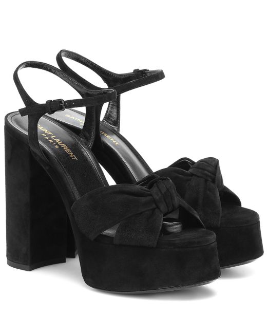 saint laurent bianca node 85mm platform sandals