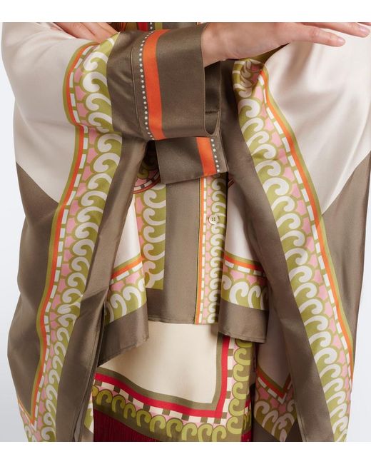 LaDoubleJ Metallic Foulard Printed Silk Twill Shirt
