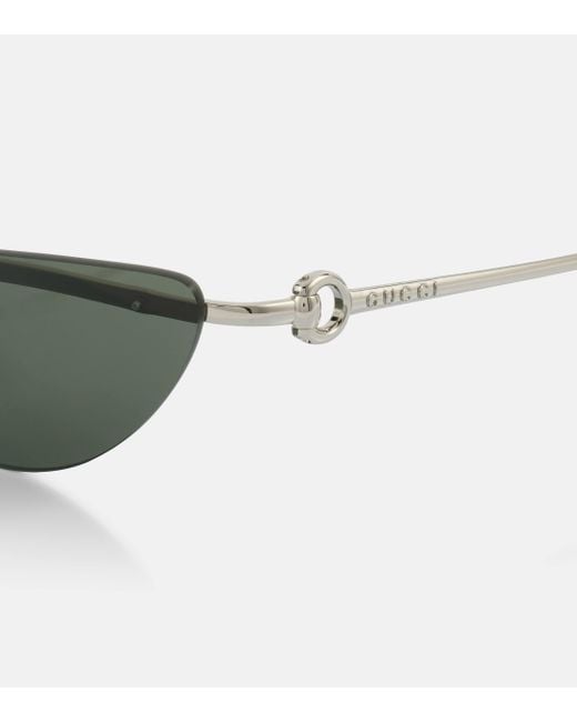 Gucci Green Horsebit Cat-Eye Sunglasses