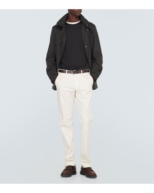 Loro Piana Black Knitted Virgin Wool Top for men